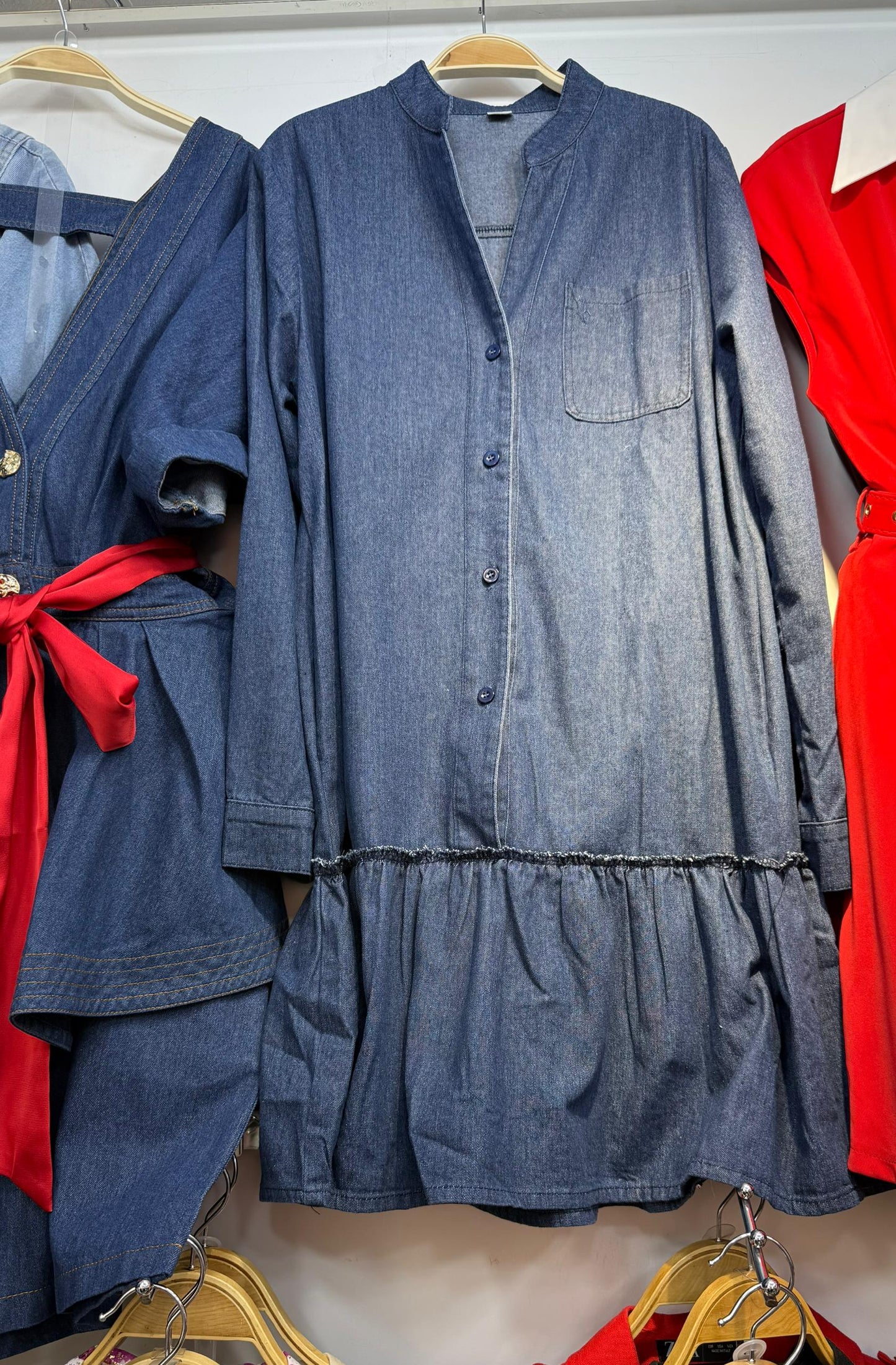 Cute denim dress 4014