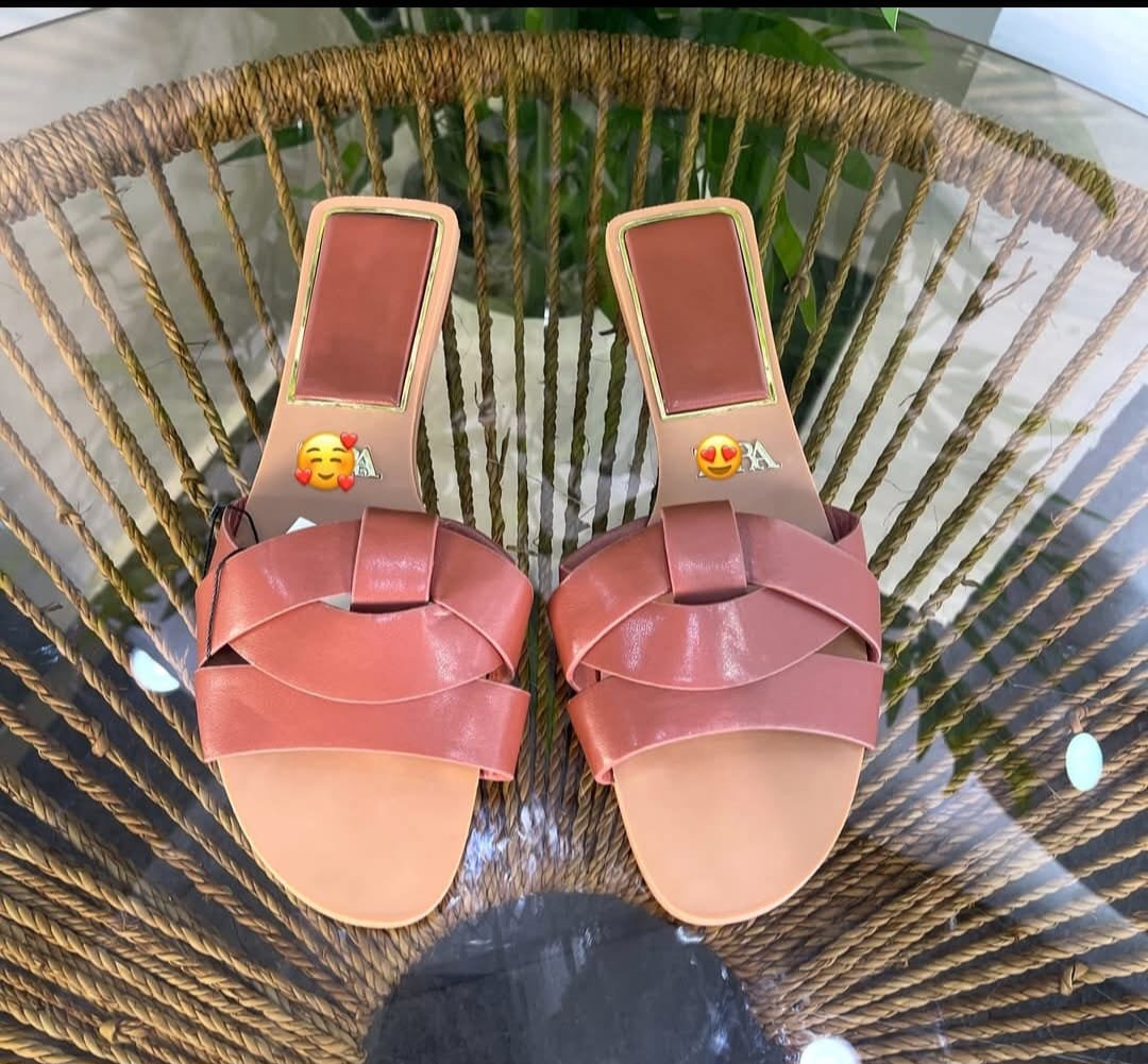Zara brown slippers 062