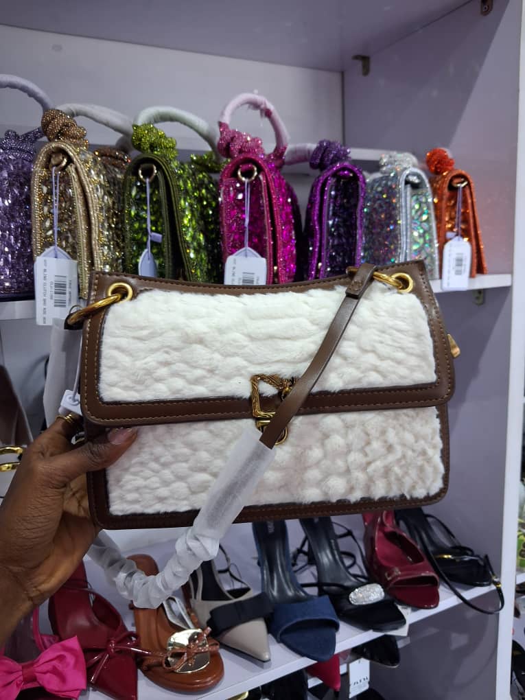 TWO TONED FUR BAG 1618