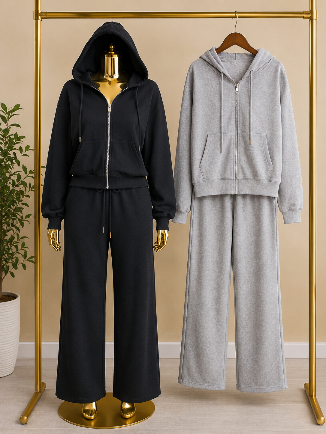 PLAIN JOGGERS SET 8082