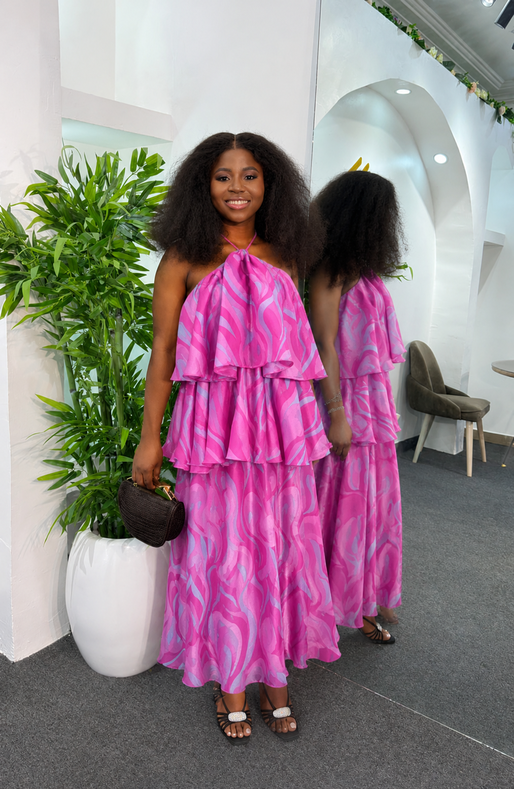 BLUSH WAVE DRESS