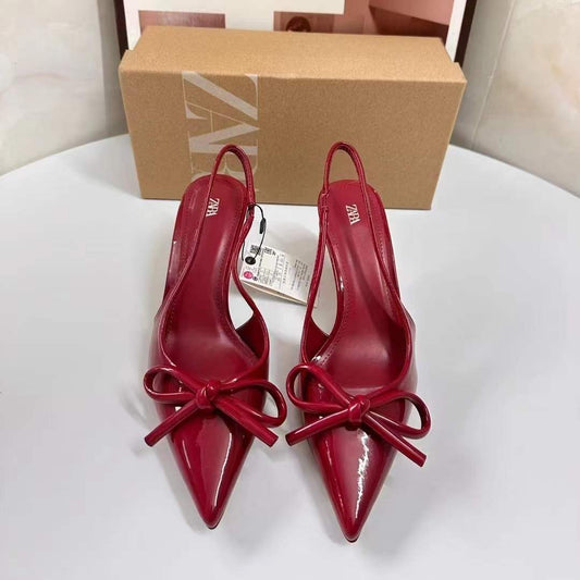 Red Slingback Heel-8101